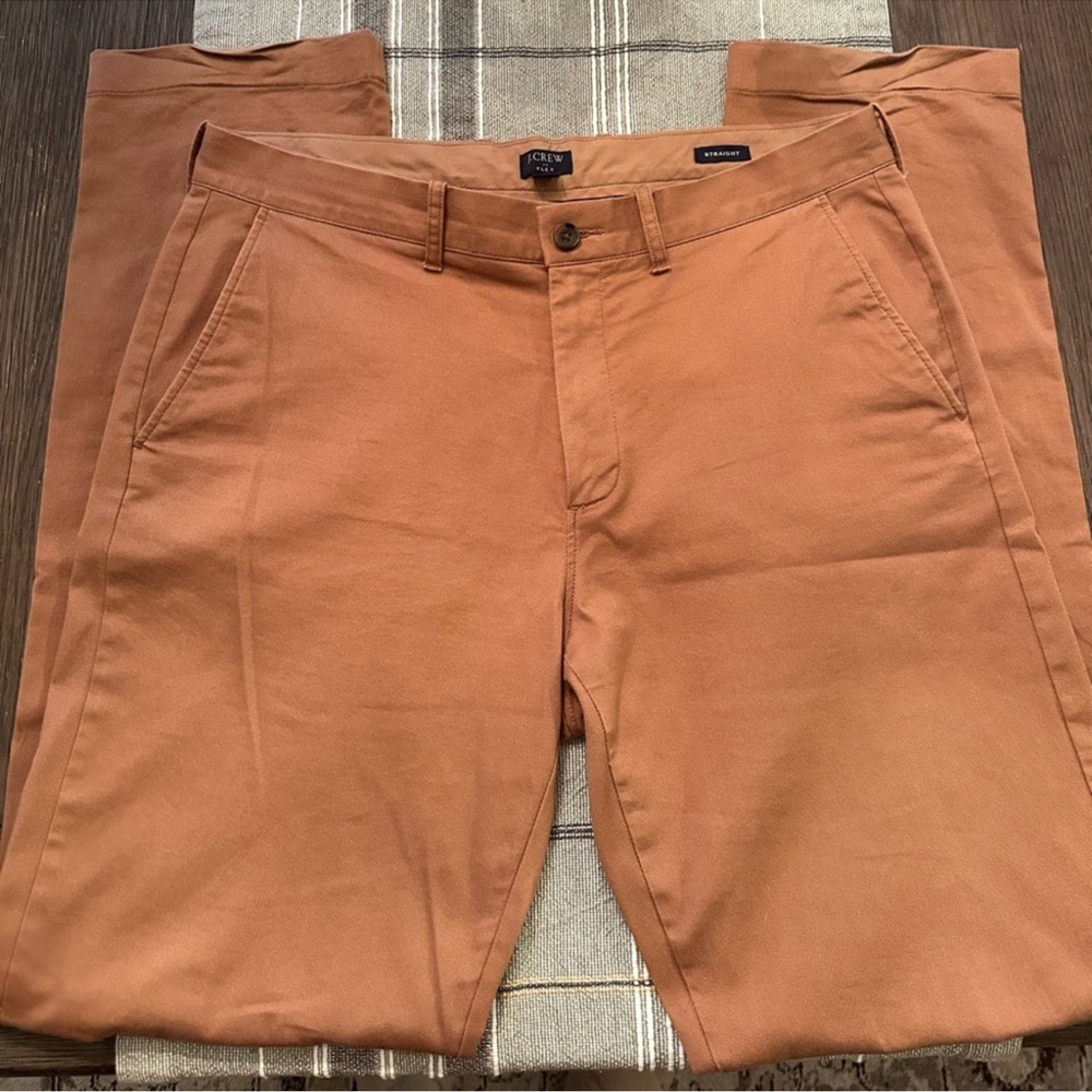 TWO J.Crew Flex Straight Khaki Chino Trousers 34x34 - Picture 5 of 7